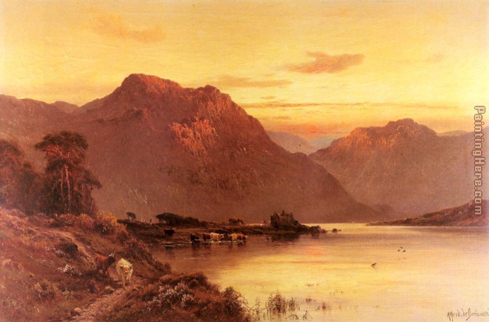 From the Bramber Pass painting - Alfred de Breanski From the Bramber Pass art painting